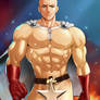 Saitama, One punch man, muscle anime boy
