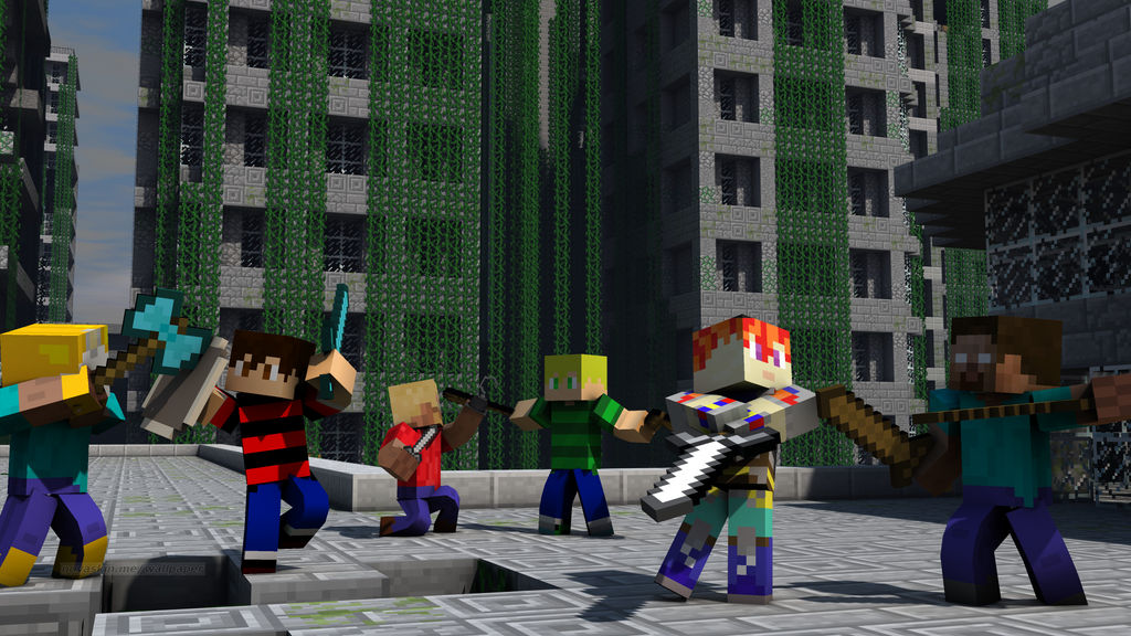 The Craft Team vs Team Mine by rainbowcraft2 on DeviantArt