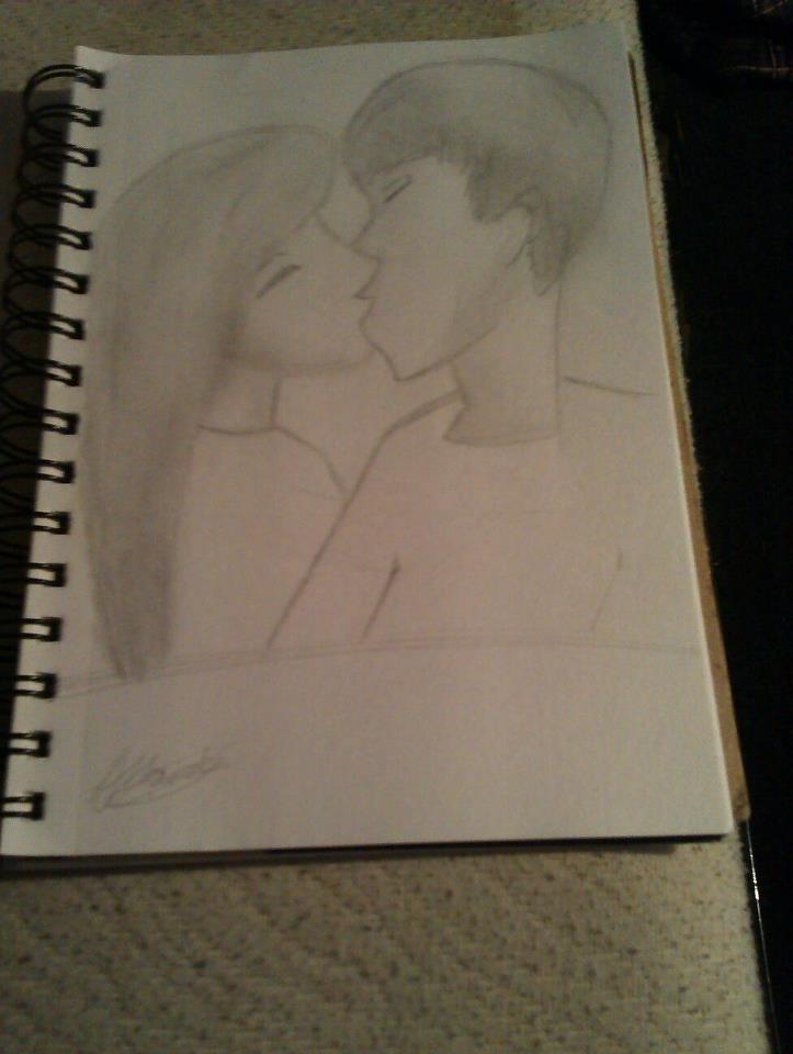 Original Drawing Boy And Girl Kissing By Ryuks Deathnote On