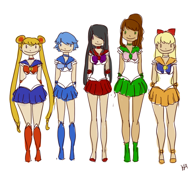 Sailor Senshi Body Types By Unoxi On Deviantart