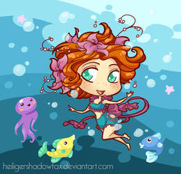 Chibi Commission: Perdinca in the sea