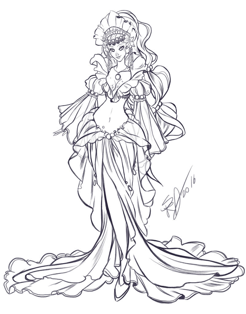 Gijinka Primarina Lineart