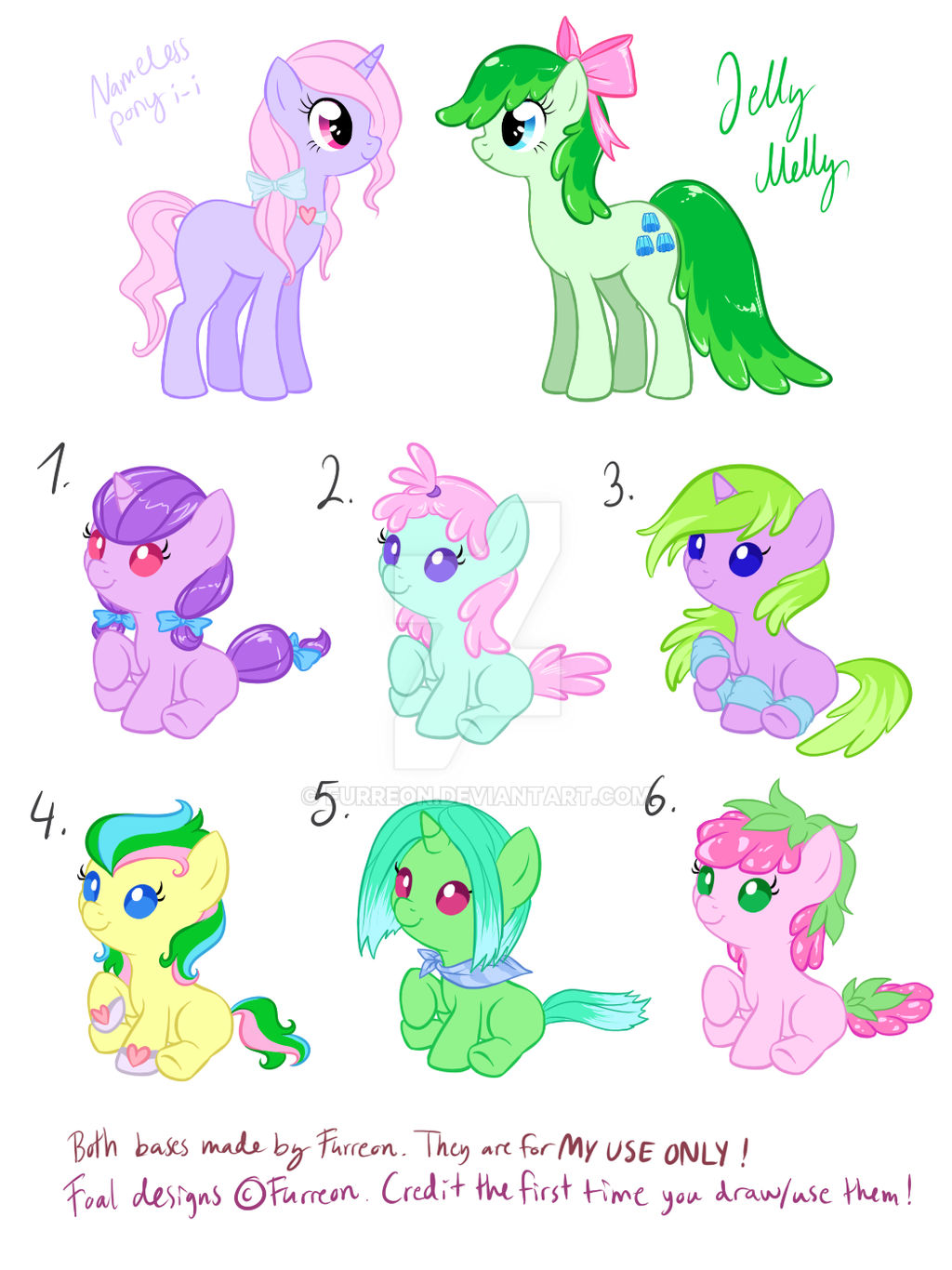 CLOSED! Nameless Pony x Jelly Melly Bred adopts!