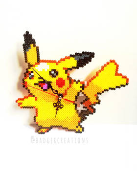 Pokemon - Pikachu Beadsprite Clock 