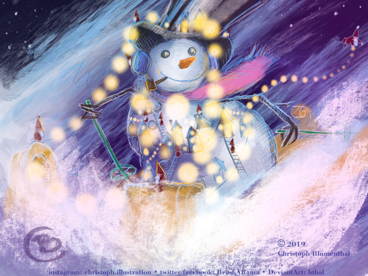 Snowman Racing A Train Snowman racing by bthal on DeviantArt