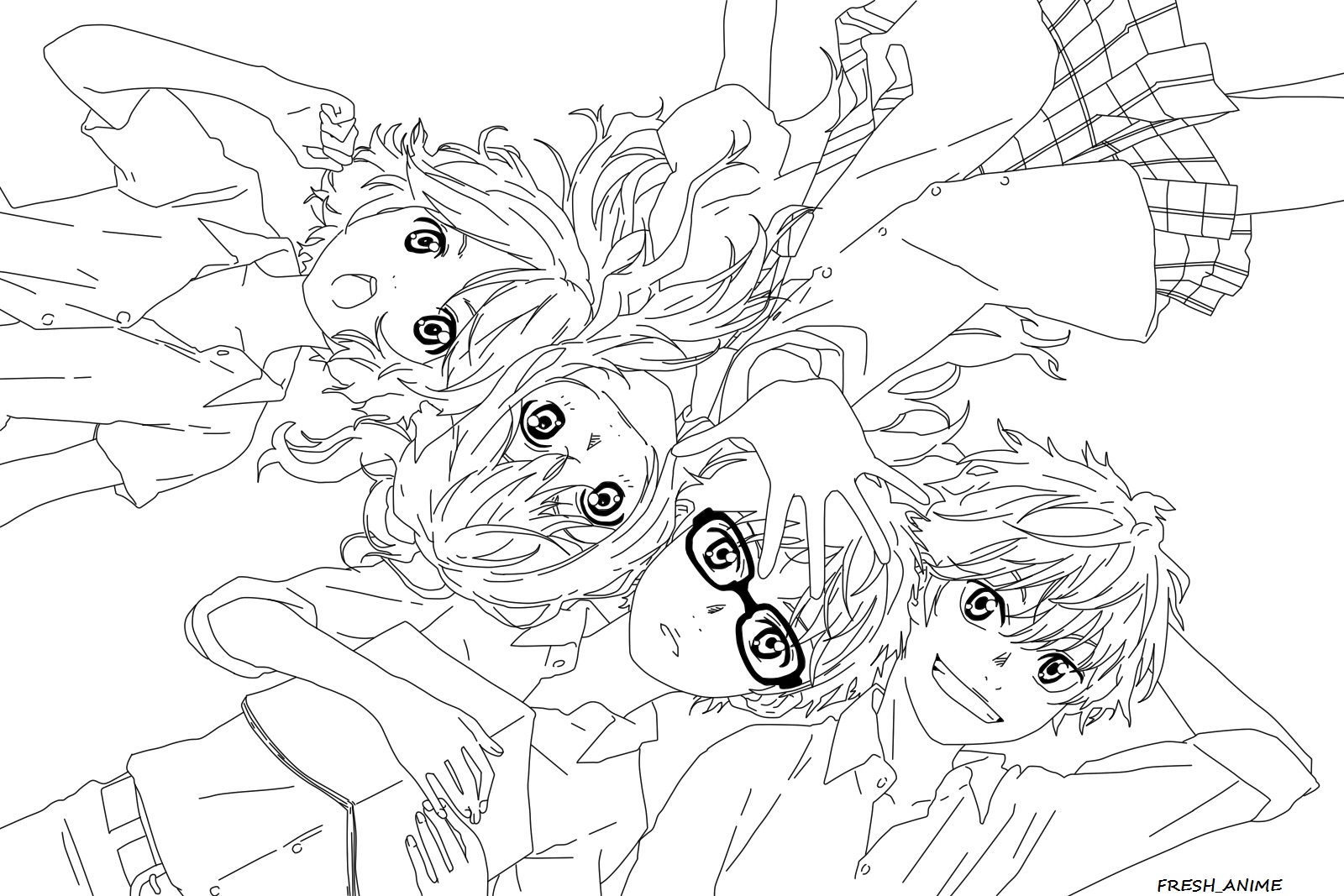 Your Lie In April Lineart by FreshAnime on DeviantArt