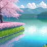 Lake With Flowers VN Background 2.0