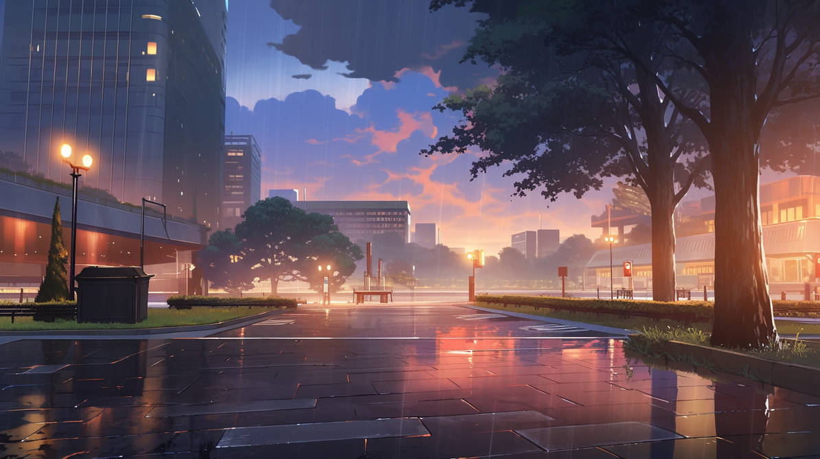 Exf Background City At Sunset VN Background by drechenaux on DeviantArt