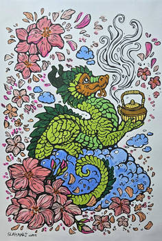 Hanami Picnic - Colouring Page