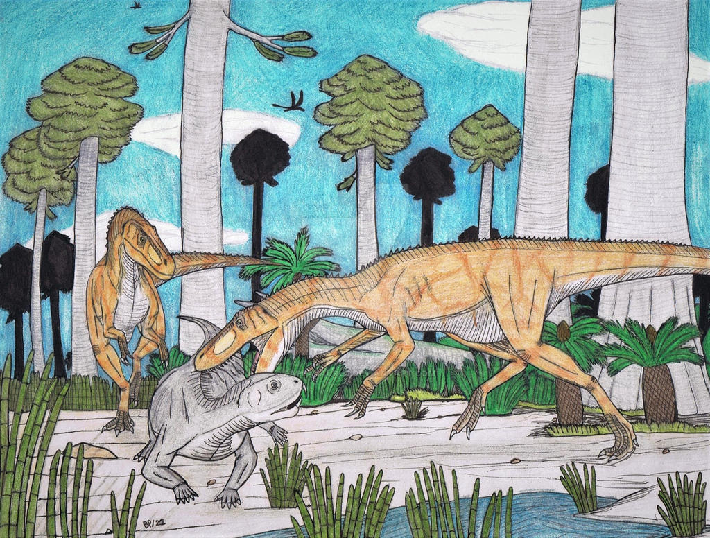 Rhynchosaur hunt. by Pappasaurus on DeviantArt