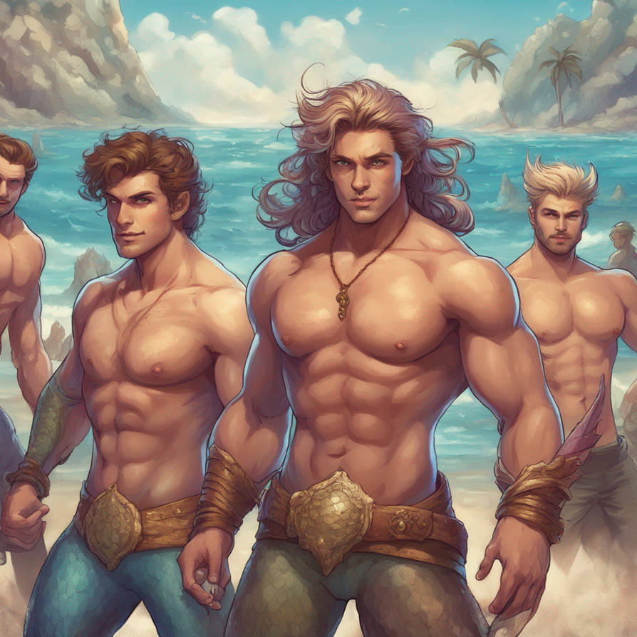 Muscle Mermen Muscle Beach by RowdyRook on DeviantArt
