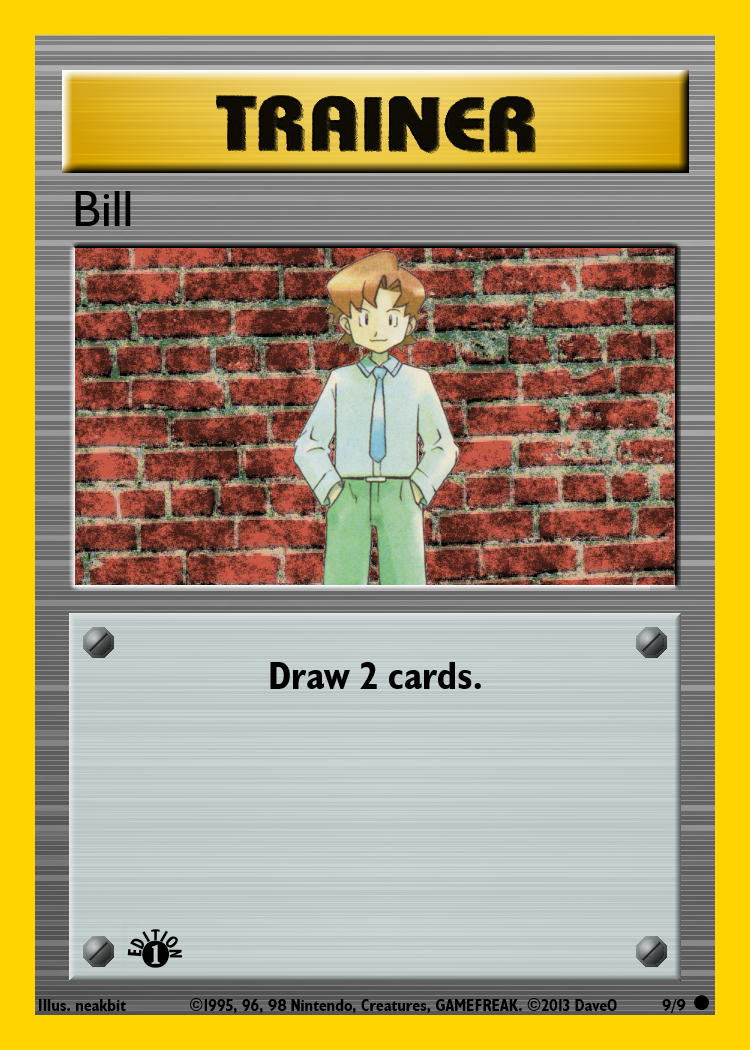 trainer bill pokemon card Pokemon Trading Card Game Team Up Rare Holo Bill's Analysis #133