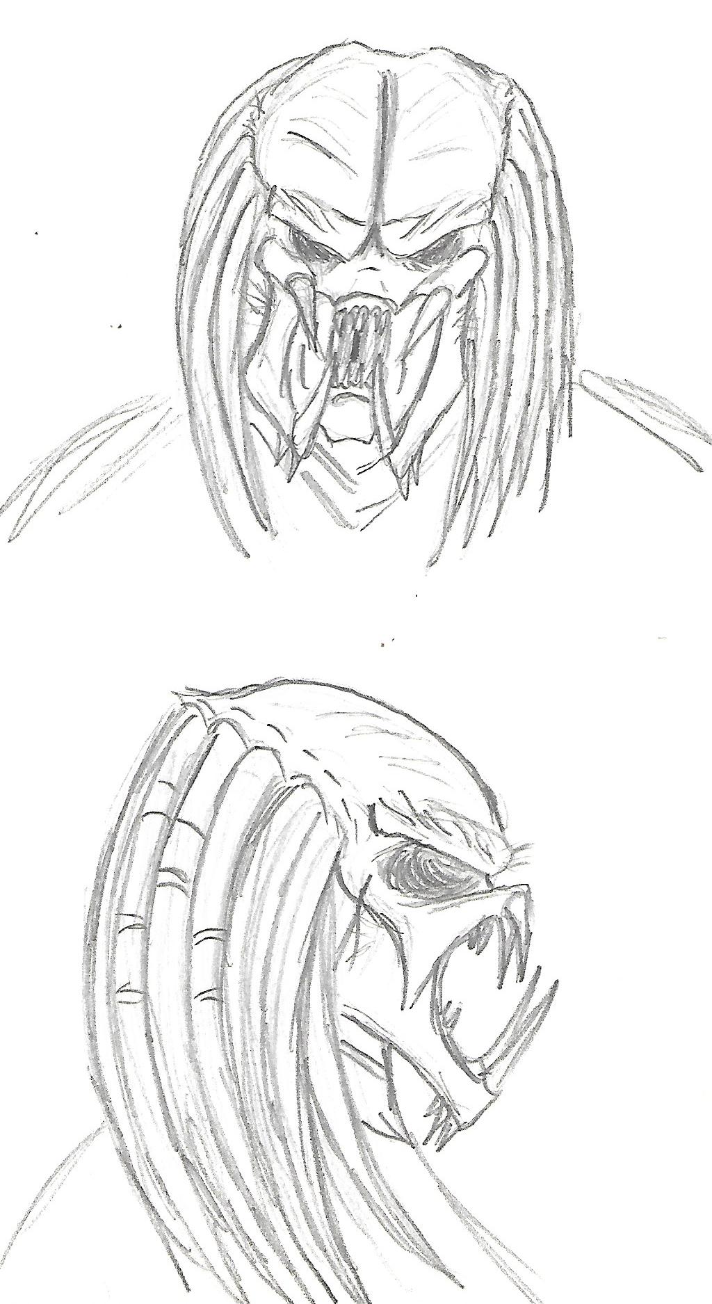 Predator Head Sketch