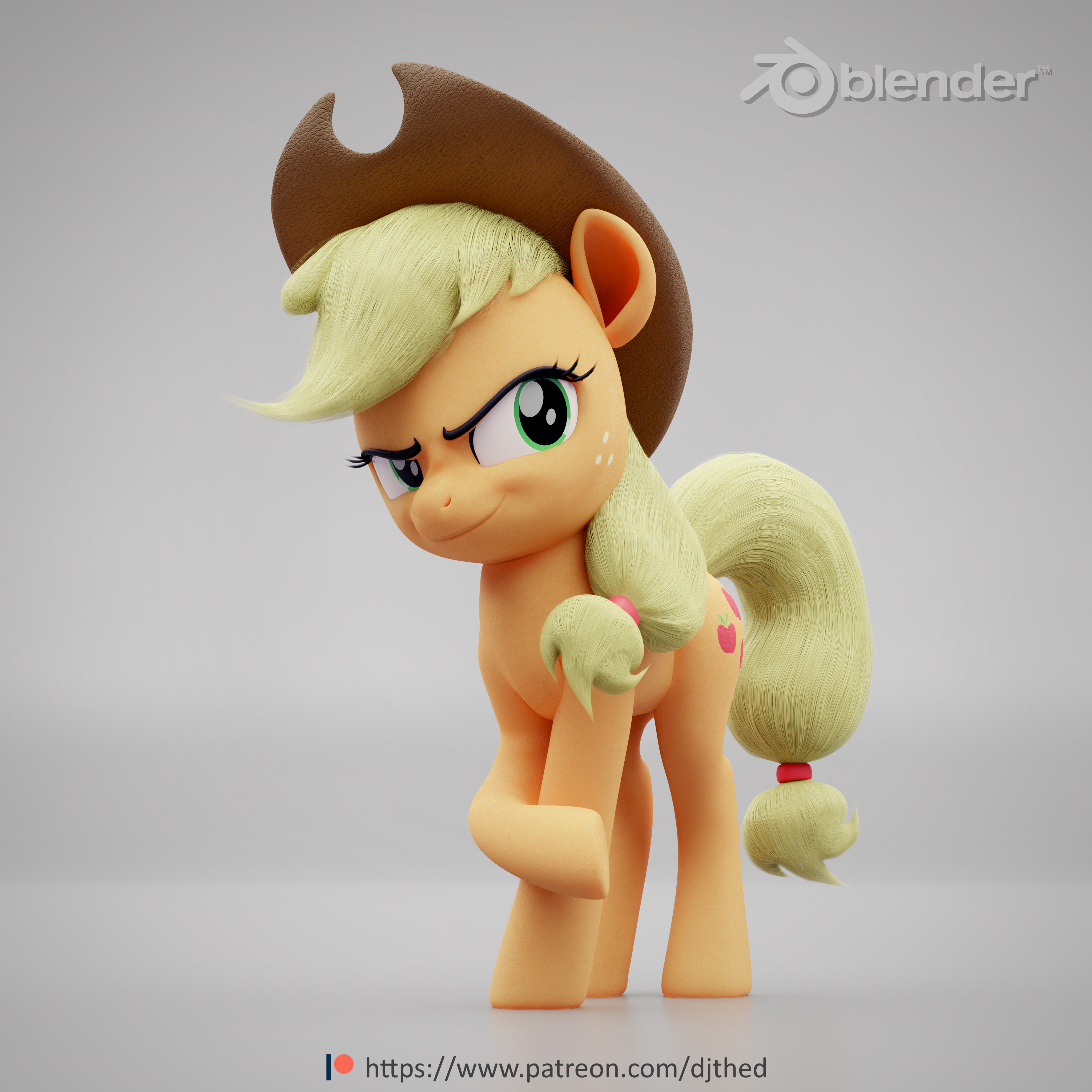 Applejack Poster Render