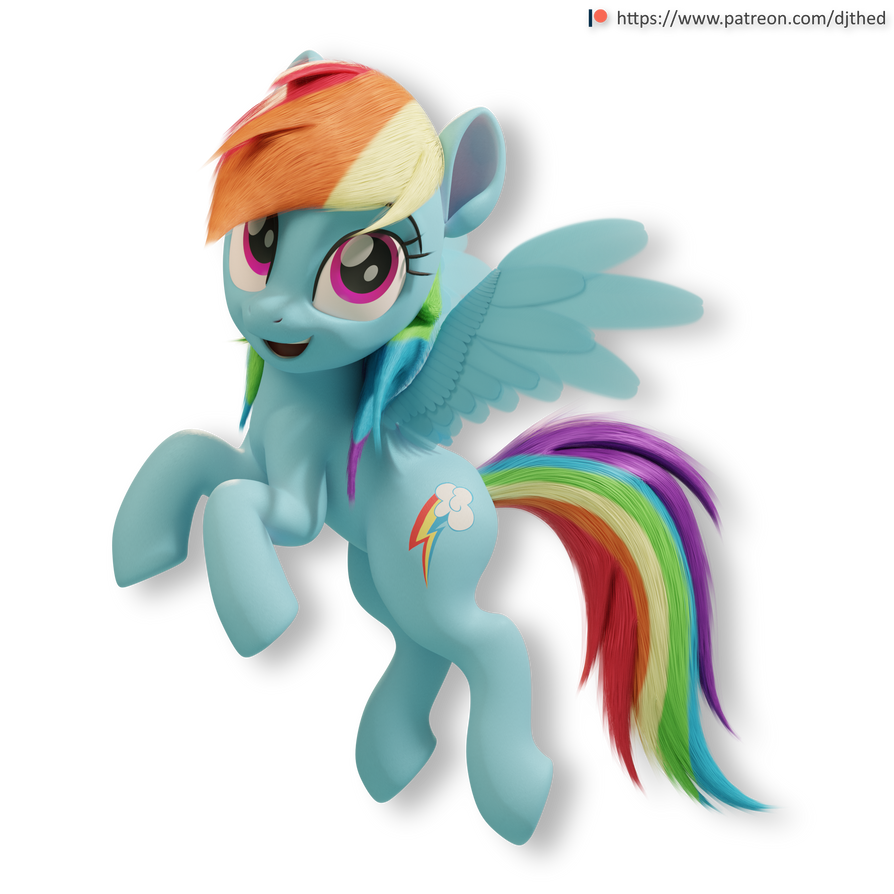 Flying Rainbow Dash Version 1 by TheRealDJTHED