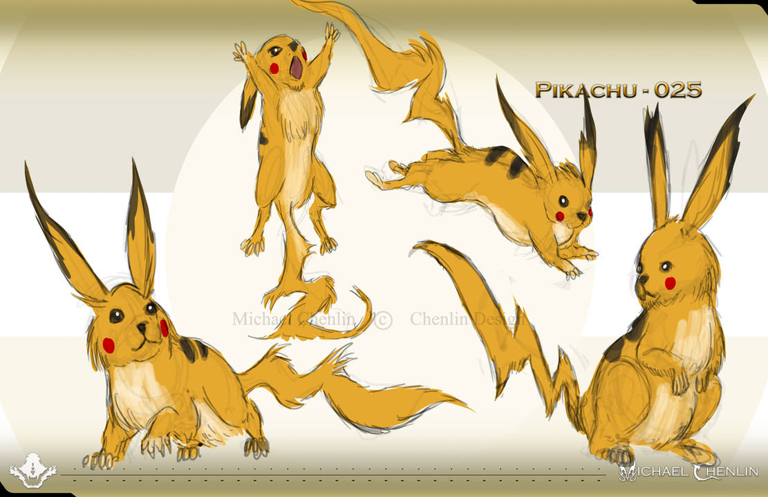 Pikachu - 025 / Concept Designs Part 1 by chenlindesign on DeviantArt