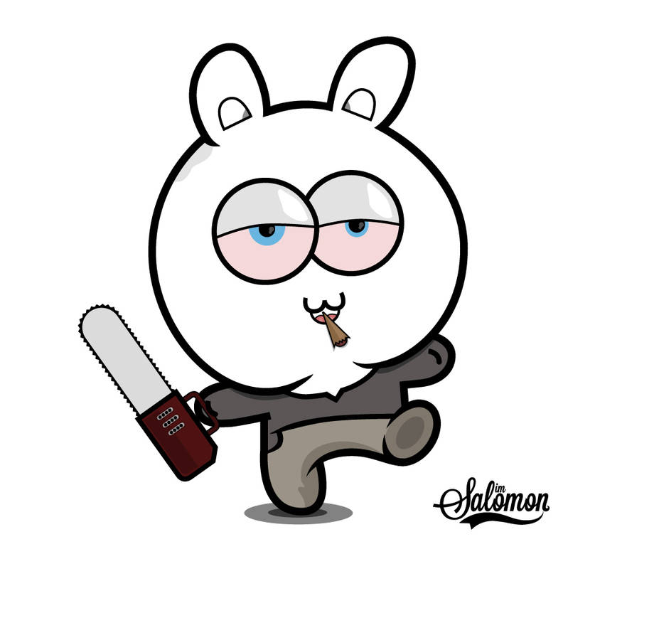 Stoned Chainsaw Rabbit by ImSalomon on DeviantArt