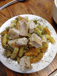 noodles vinaigrette with chicken