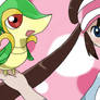 Trainer and Snivy