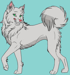 Icemist LineArt In Wolf Form