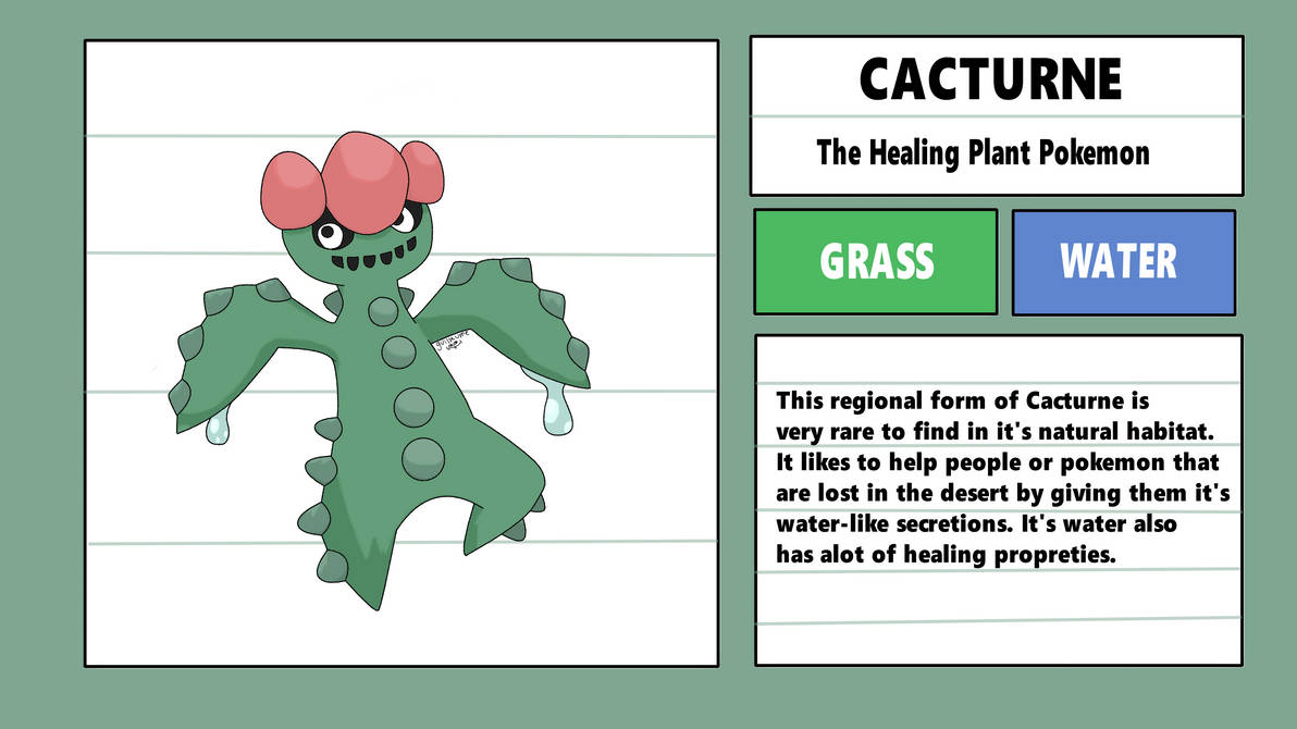 Cacturne Variant Cacturne Regional Form by GougouGuille on DeviantArt