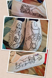 Avenger Custom Keds WIP