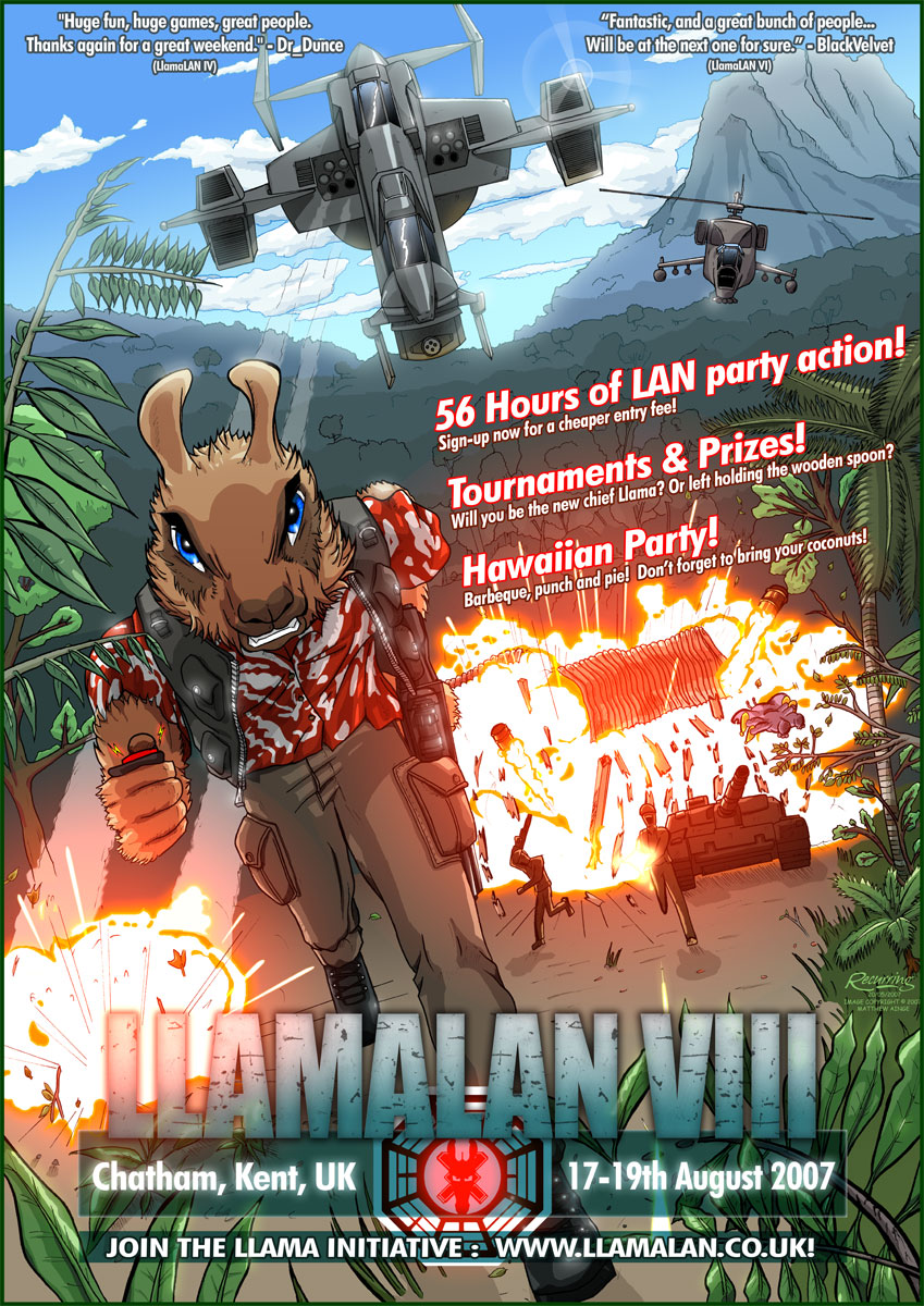 LlamaLAN VIII Poster by recurring