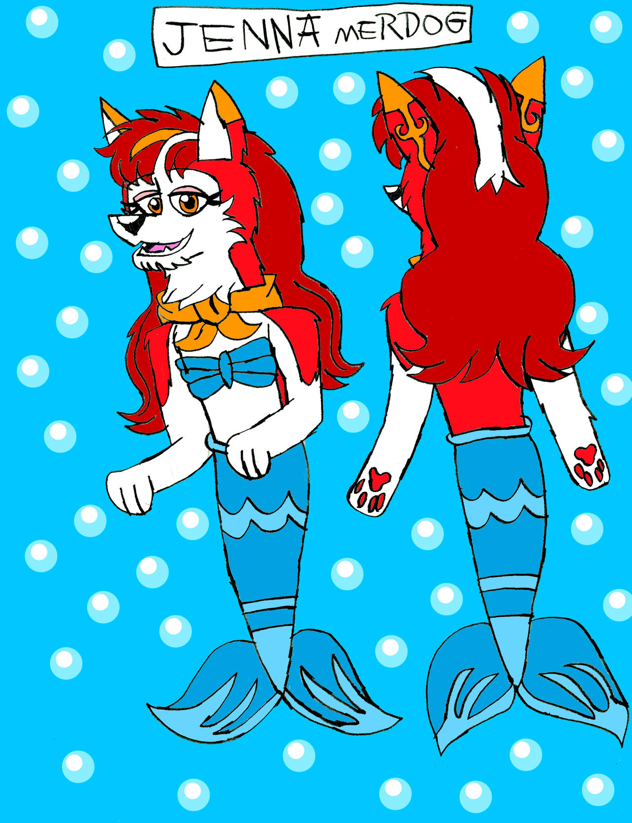 Jenna Mer-Dog Form Ref Sheet by Lurogelsalal2004 on DeviantArt