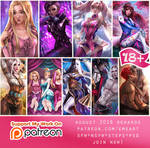Patreon August 2018 Summary by Emerald--Weapon