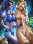 Widowmaker x Mercy :nsfw optional: by Emerald--Weapon