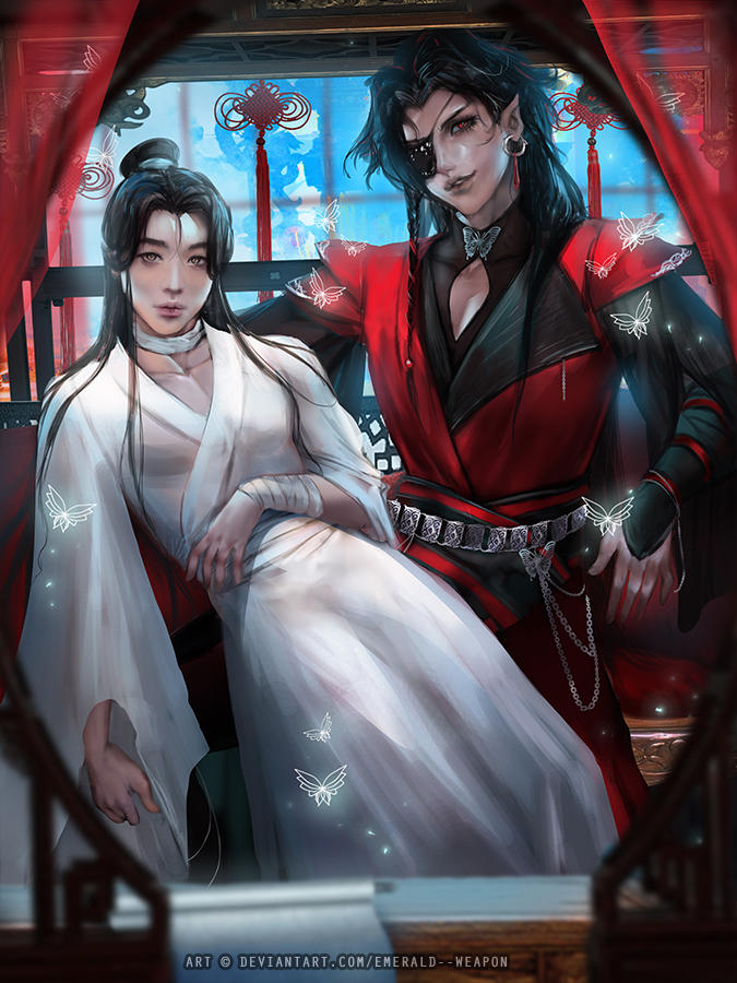 Xie Lian x Hua Cheng by EmeraldWeapon on DeviantArt