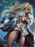 Viking Shield Maiden Commiss by Emerald--Weapon