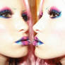 Dimaond lips - pink, blue