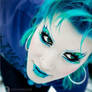 Blue. Close up from Snow shoot