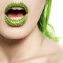 Green diamond lips.