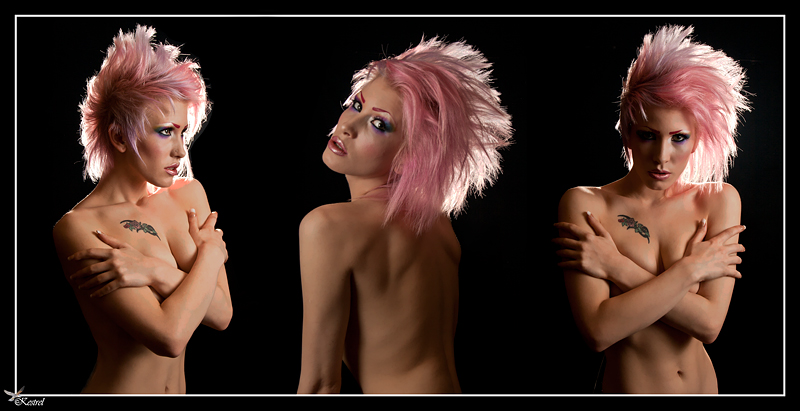 Pink hair shot