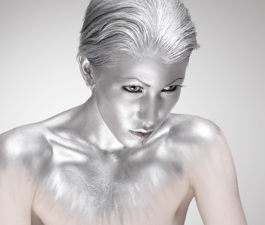 Silver body paint