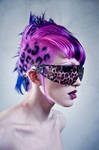 pink leopard print hair and lips by Ryo-Says-Meow