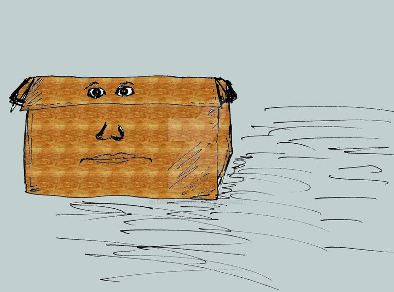 Human cardboard box by bloodyflowerz on DeviantArt