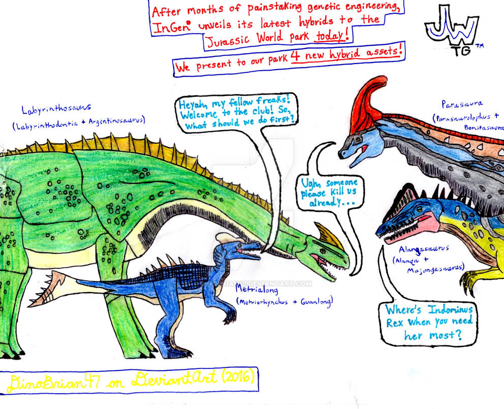 The New Hybrids from Jurassic World by DinoBrian47 on DeviantArt