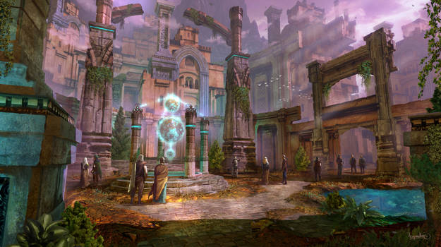 Courtyard / How to Create Fantasy Concept Art in B