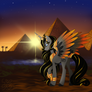 Egyptian Pony Comission (with background)