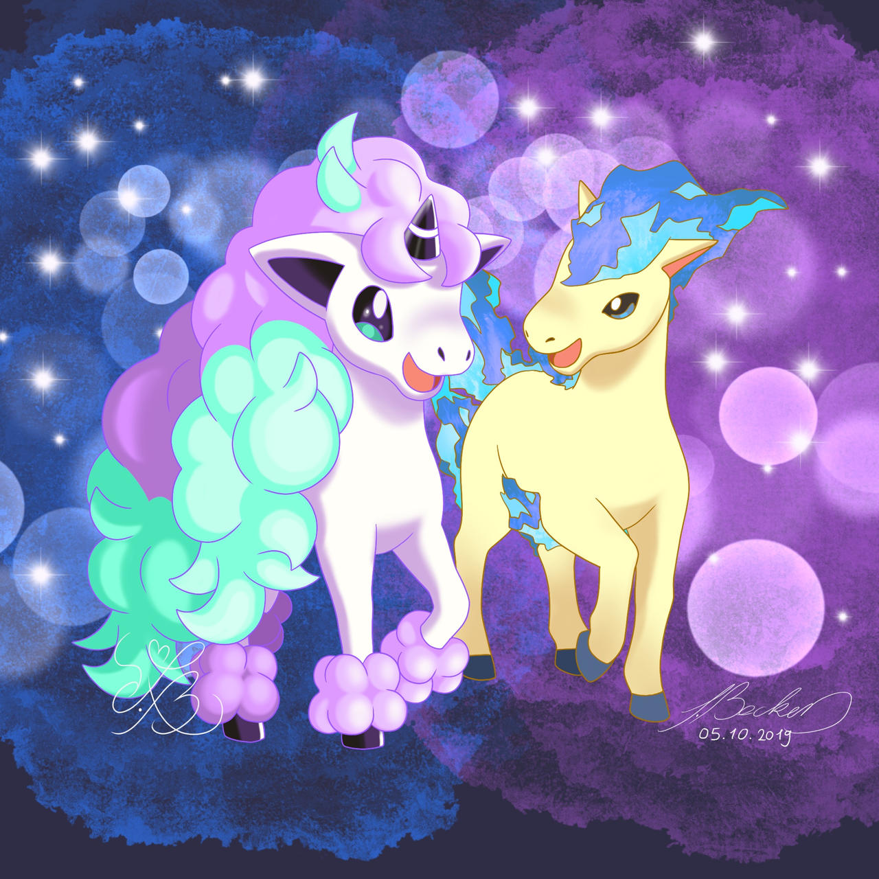 Galarian Ponyta and Shiny Ponyta by MyHandsAreCrazy on DeviantArt