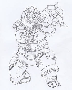 Pandaren Monk -LineArt-