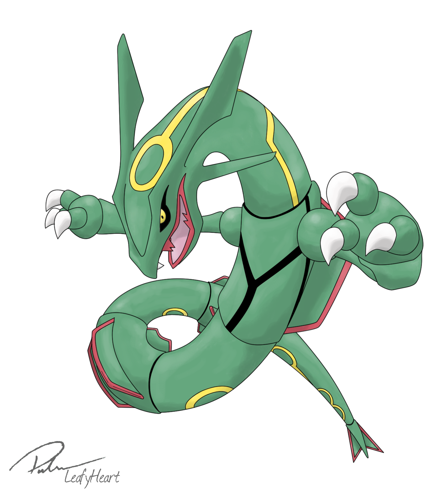 Shiny Mega Rayquaza  Dragon Pulse by ishmam on DeviantArt