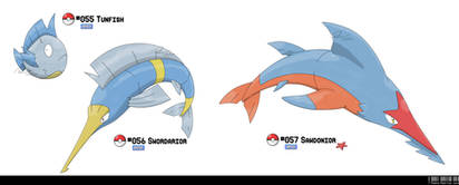 055, 056, 056: Tuna/Sword/SawFish Fakemon