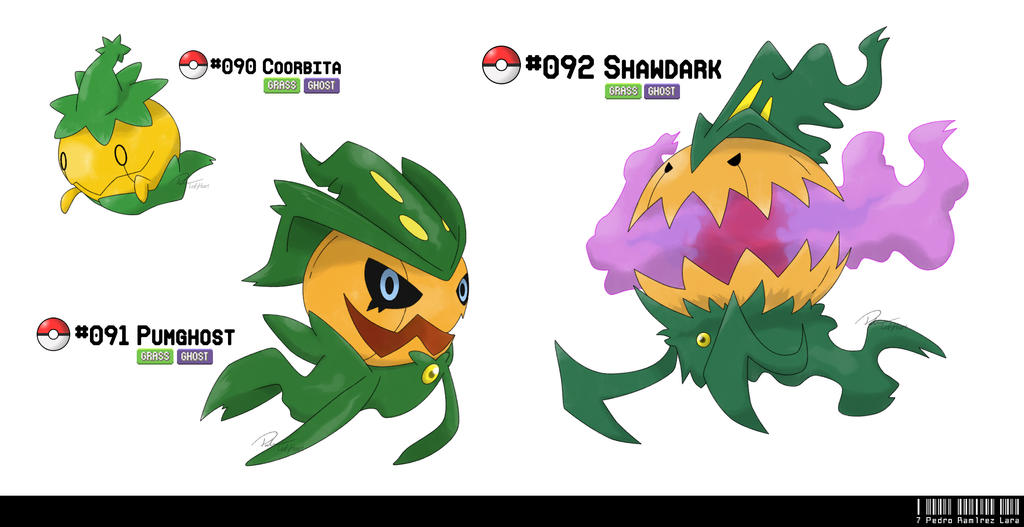 090, 091 ,092: Pumpkin Fakemon