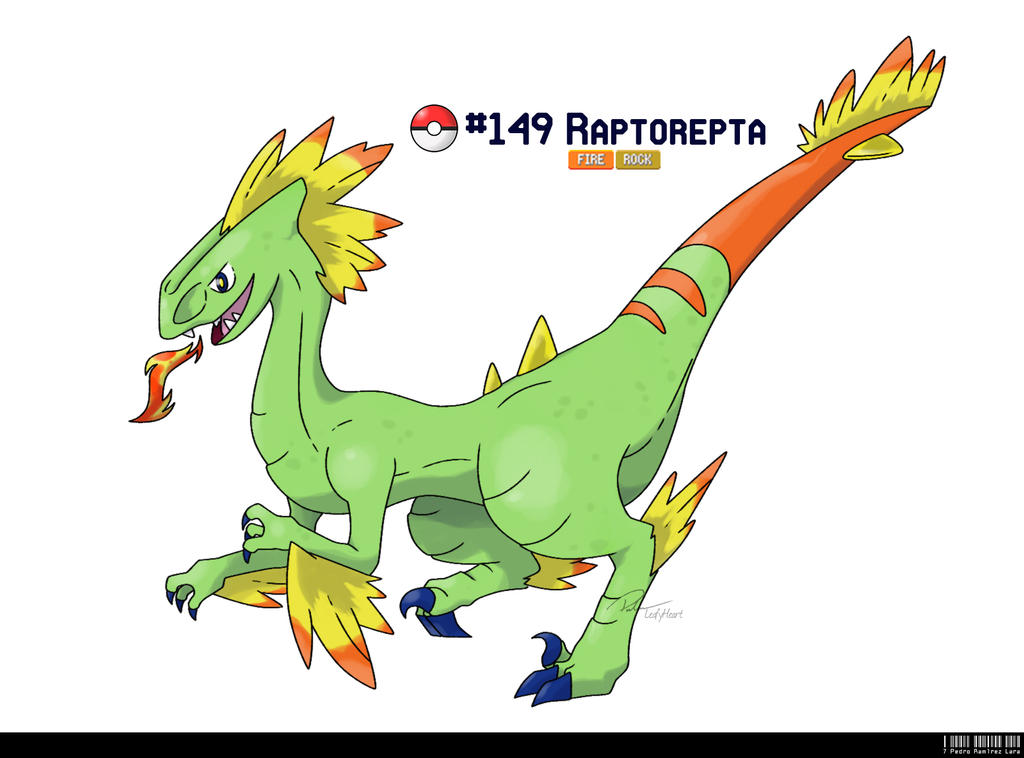 149 - Raptor Fakemon Fossil by LeafyHeart on DeviantArt
