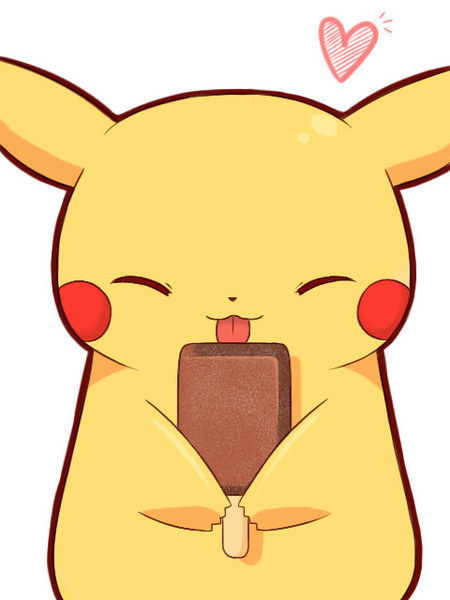 Pikachu loves chocolate by Chibi-pokemon-draws on DeviantArt