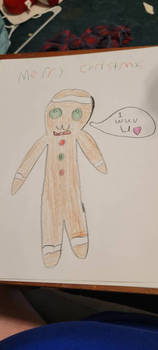 I drew a gingerbread person.